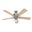 Crestfield 52 Inch Ceiling Fan with LED Light Kit and Pull Chain In Brushed Nickel and Bleached Grey Pine