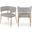 Creston Durable Linen Textured Fabric Dining Chair In Light Grey
