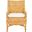 Cristen Rattan Accent Chair with Cushion in Natural and White