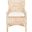 Cristen Rattan Accent Chair with Cushion in White