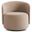 Crosby Fabric Swivel Chair In Beige