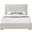Crosby Linen Textured Fabric Full Bed In Beige