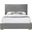 Crosby Linen Textured Fabric Full Bed In Grey