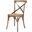 Bistro Cross Back Chair Set of 2 With Rattan Seat In Sundried