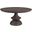 Crossman 60 Inch Round Dark Brown And Gray Solid Wood Table Top And Base Dining Table