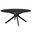 Crossroads 71 Inch Oval Wood Dining Table In Black