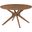 Crossroads Round Wood Coffee Table In Walnut