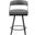 Crowley Swivel Counter Height Chair Set of 2 In Black and Gray