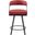 Crowley Swivel Counter Height Chair Set of 2 In Black and Red