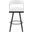 Crowley Swivel Pub Height Chair Set of 2 In Black and White