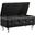 Crystal Tufted Storage Bench In Black