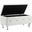 Crystal Tufted Storage Bench In White