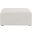 Cube Durable Linen Textured Ottoman In Cream