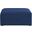 Cube Durable Linen Textured Ottoman In Navy