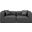 Cube Vegan Leather 2 Seater Modular Sofa with Arm Support In Charcoal Grey