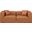 Cube Vegan Leather 2 Seater Modular Sofa with Arm Support In Cognac