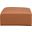 Cube Vegan Leather Ottoman In Cognac
