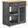 Culinary Kitchen Cart With Spice Rack In Charcoal and Natural