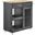 Culinary Kitchen Cart With Towel Bar In Charcoal and Natural