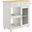 Culinary Kitchen Cart With Towel Bar In White Natural