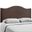 Curl Dark Brown Queen Nailhead Upholstered Headboard