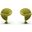 Curl Swivel Accent Chair in Green and Polished Chrome (Set of 2)