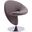 Curl Swivel Accent Chair in Grey and Polished Chrome