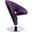 Curl Swivel Accent Chair in Purple and Polished Chrome