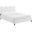 Current Performance Velvet Full Platform Bed In White MOD-6731-WHI