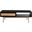 Curtis Solid Wood with Natural Woven Cane Coffee Table In Black