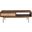 Curtis Solid Wood with Natural Woven Cane Coffee Table In Walnut