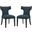 Curve Azure Dining Side Chair Fabric Set of 2