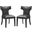 Curve Black Dining Chair Vinyl Set of 2