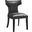Curve Black Vinyl Dining Chair In Black