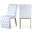Curve Vegan Leather Dining Chair Set of 2 In White