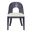 Curved Back Wooden Dining Chair In Blue