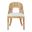 Curved Back Wooden Dining Chair In Brown