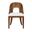 Curved Back Wooden Dining Chair In Brown