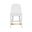 Curved Counter Stool In White