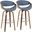 Curvini 30 Inch Barstool Set of 2 In Blue