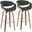 Curvini 30 Inch Barstool Set of 2 In Charcoal
