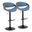 Curvo Adjustable Barstool Set of 2 In Black