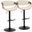Curvo Adjustable Barstool Set of 2 In Creamy Pearl