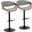 Curvo Adjustable Barstool Set of 2 In Light Gray/Black