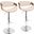 Curvo Adjustable Barstool Set of 2 In Beige and Chrome
