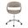Curvo Upholstered 5 star Task Chair In Light Gray and Chrome