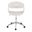 Curvo Upholstered 5 star Task Chair In White and Chrome