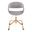 Curvo Upholstered Fabric Task Chair In Grey and Gold