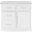 Cutler Faux Marble Top Kitchen Island In White and White Marble