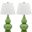 Cybil Green and Off-White 26 Inch Double Gourd Lamp Set of 2